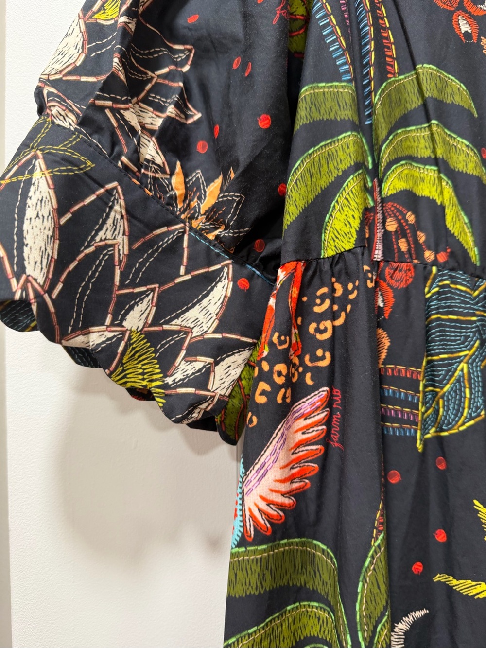 Farm Rio Short-Sleeve Printed Midi Shirt Dress - Picture 5 of 16
